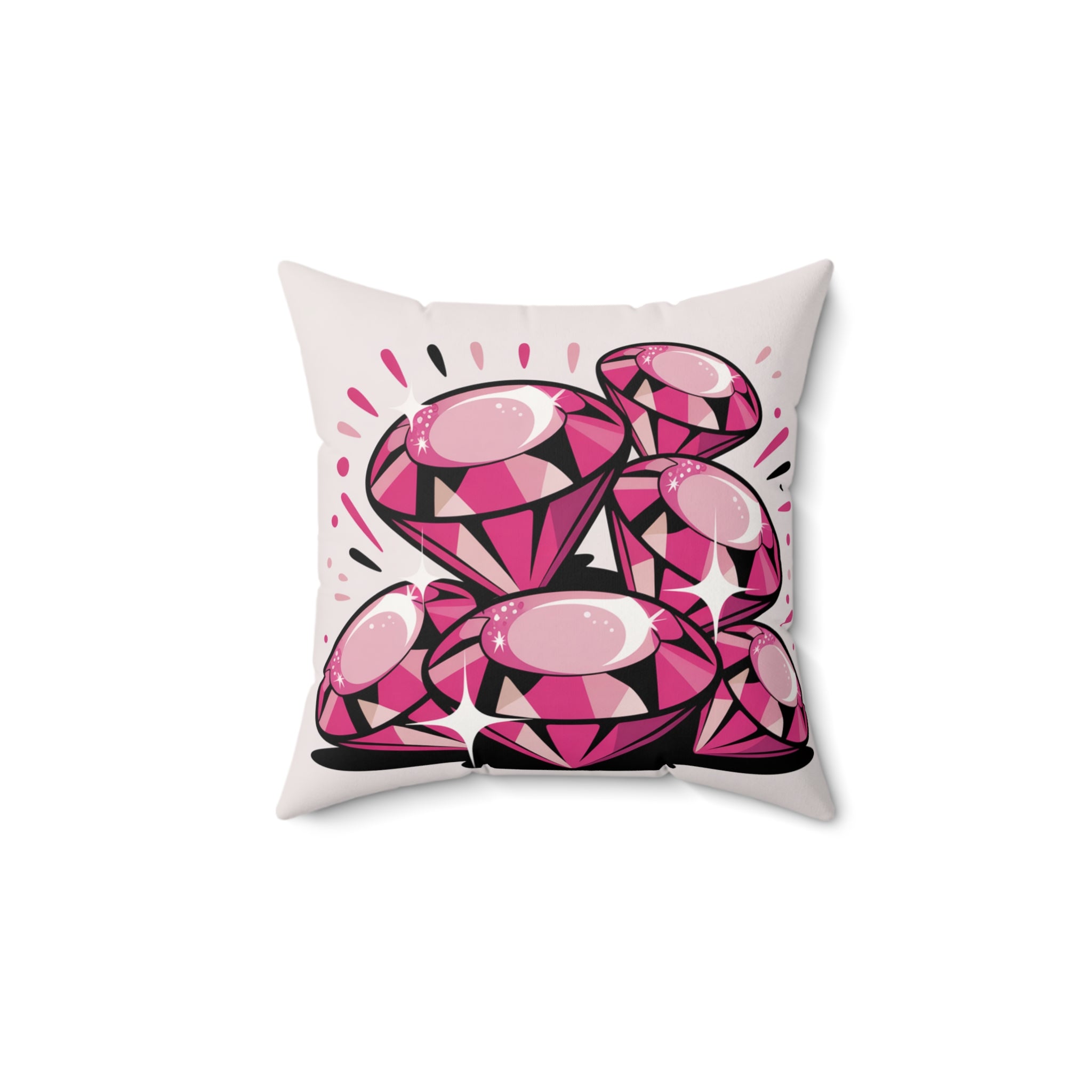 Glamorous Diamond Faux Suede Pillow | Decorative Cushion, Home Decor, Gift for Her, Chic Living Room Accent, Cute Pillow