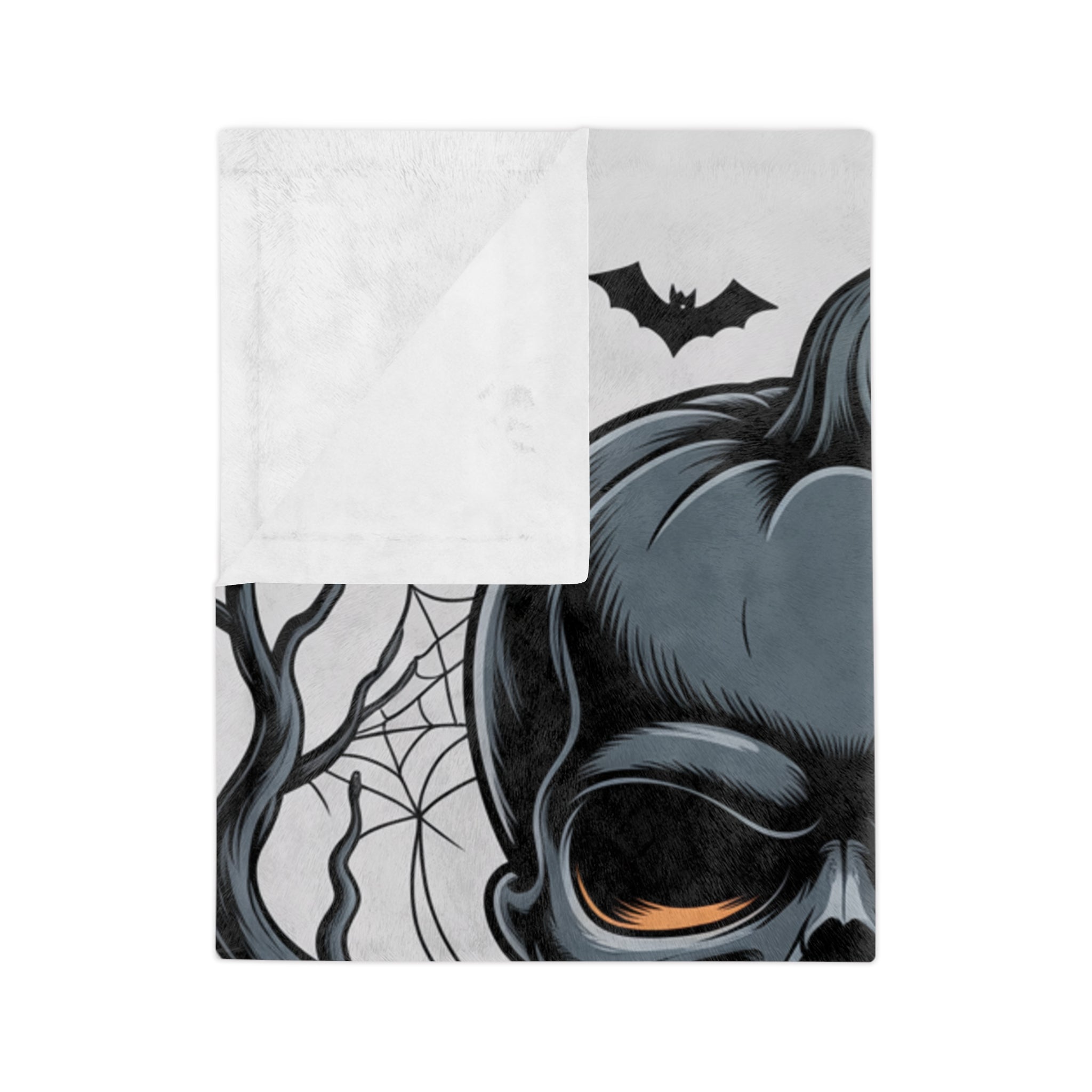 Halloween Skull Pumpkin Blanket, Cozy Fall Decor, Spooky Home Accents, Warm Throw for Special Occasions