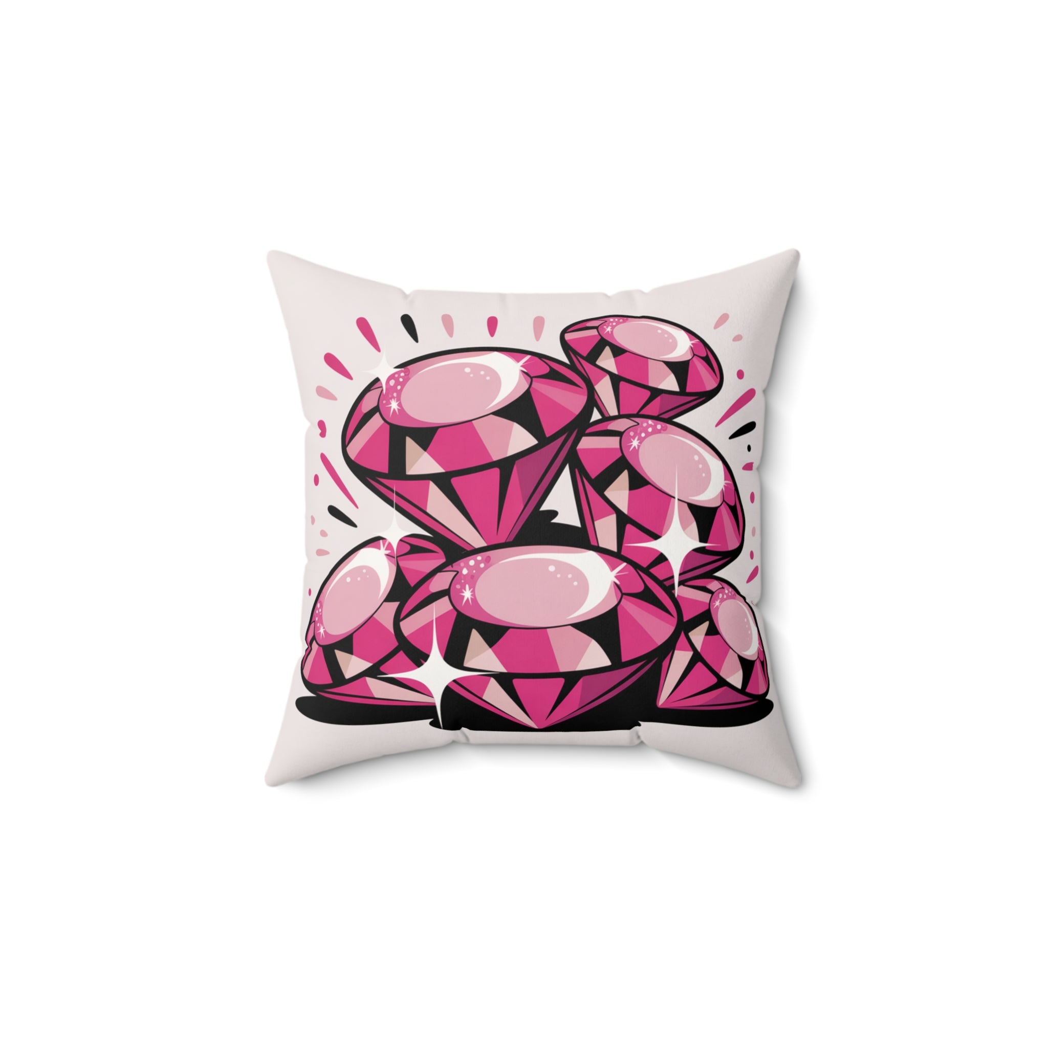 Glamorous Diamond Faux Suede Pillow | Decorative Cushion, Home Decor, Gift for Her, Chic Living Room Accent, Cute Pillow