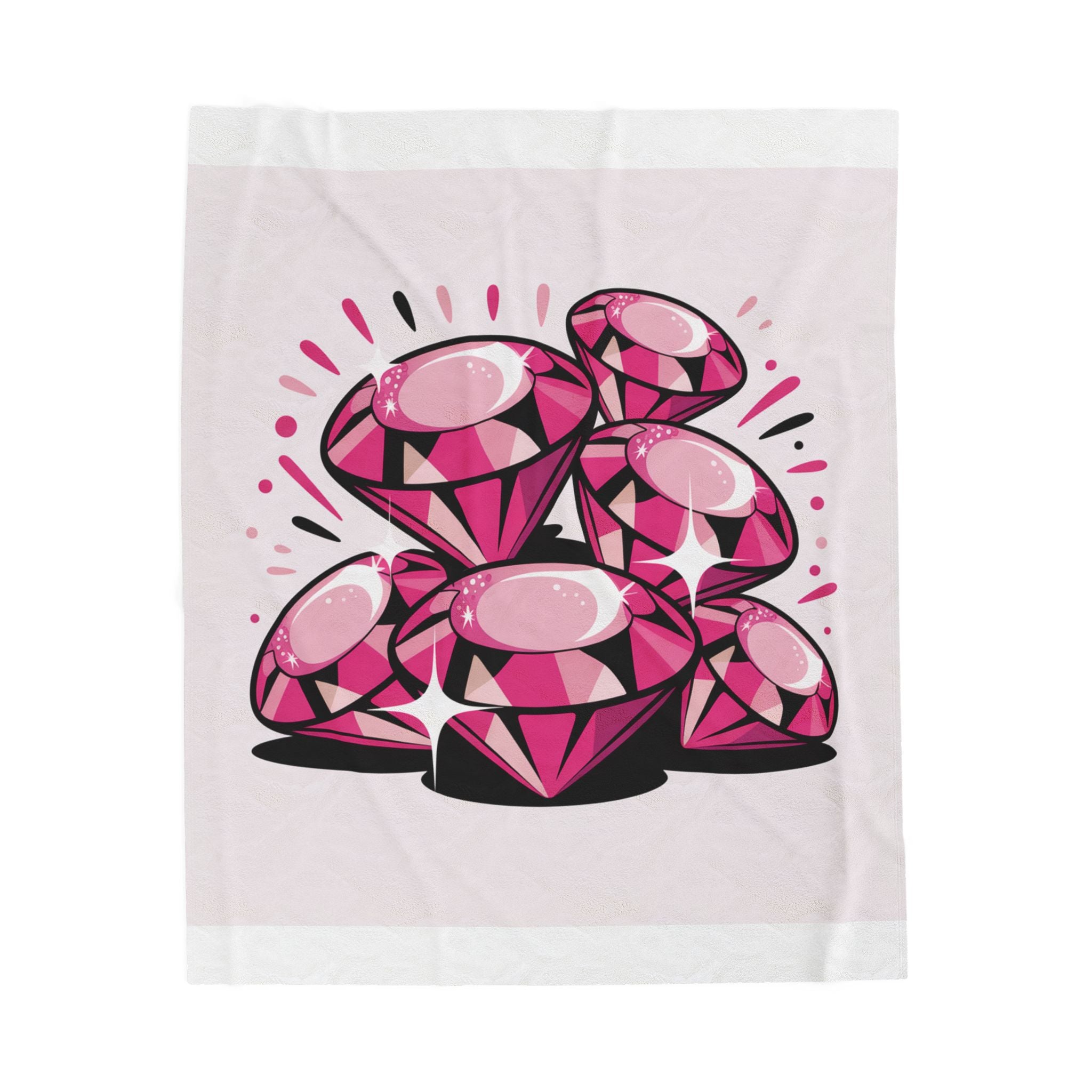 Luxurious Pink Gem Pattern Velveteen Blanket, Cozy Gift for Gem Lovers, Perfect for Home Decor, Soft Throw for All Seasons, Comfort [...]
